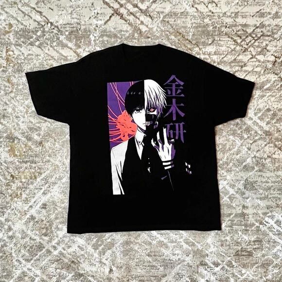 Tokyo Ghoul Kaneki Ken Split-Face Anime Graphic T-Shirt | Size M - Picture 1 of 6